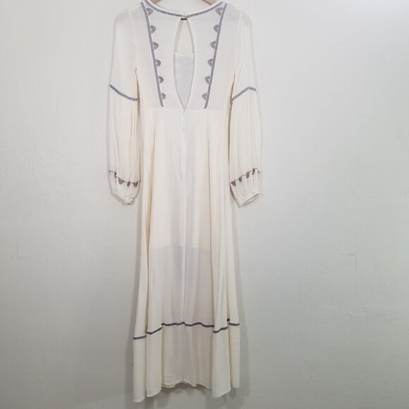 Free People Long Sleeve Maxi Dress Boho Size 2 - Picture 6 of 9